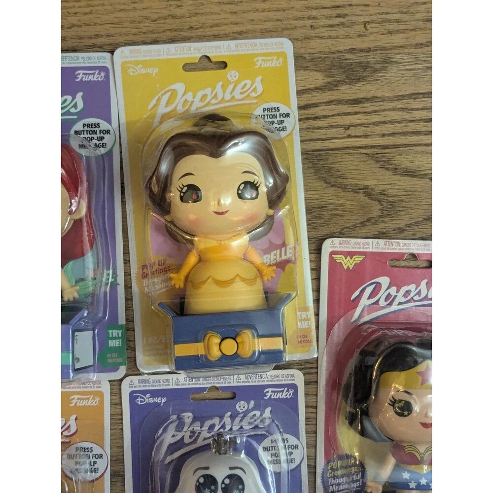 Funko Popsies Lot of 7 Disney Pixar DC Wonder Woman Stitch Ariel Woody New